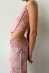 Floral-Print-Crisscross-Corset-Tank-Top-Fishtail-Skirt-Suits-1