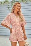 Floral-Print-Flare-Sleeve-Rompers-3