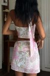 Floral-Print-Strapless-Crop-Top-Pack-Hip-Skirt-Suits-3