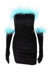 Fuzzy-Strapless-Detachable-Sleeve-Mini-Dress-2