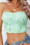 Green-Strapless-Glitter-Corset-Crop-Top-2