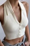 Halter-Lapel-SIngle-breasted-Tank-Top-4