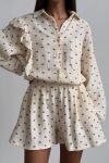 Heart-Print-Ruffle-Long-Sleeve-Shirt-Two-Piece-Shorts-Set-1