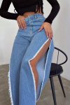 High-Waist-Solid-Color-High-Slit-Jeans-6