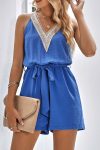 Lacework-V-Neck-Tie-waist-Rompers-7