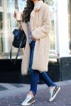 Lapel-Solid-Color-Plush-coat-1