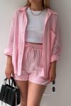 Long-Sleeve-Solid-Color-Shirt-Shorts-Set-1