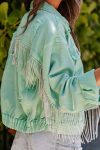 Mint-green-Chain-Tassel-Denim-Jacket-5