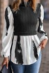 Mock-Neck-Knit-Patchwork-Shirt-Tops-2