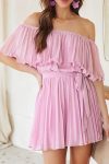 Off-Shoulder-Pleated-Tie-waist-Rompers-8