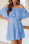 Off-Shoulder-Pleated-Tie-waist-Rompers-8