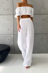 Off-Shoulder-Puff-Sleeve-Crop-Top-Long-Pants-Suits-4