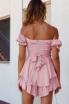 Off-Shoulder-Tie-Back-Ruffled-Skirt-Pants-2