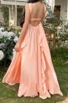 Pink-Halter-Ruffle-Irregular-Strapless-Dress-1