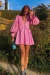 Pink-Plaid-Lapel-A-Line-Babydoll-Dress-3