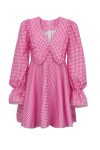 Pink-Plaid-Lapel-A-Line-Babydoll-Dress-3