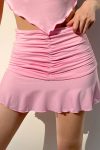 Pink-Ruched-Pack-Hip-Mini-Skirts-4