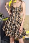 Plaid-Print-Backless-Bow-Tie-Dress-4