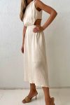 Pleated-Single-breasted-Bare-Waist-Tank-Dress-13