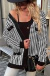 Pocketed-Houndstooth-Buttoned-Cardigan-1