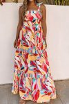 Printed-Patchwork-Tie-straps-Tiered-Dress-2