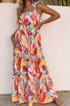 Printed-Patchwork-Tie-straps-Tiered-Dress-2