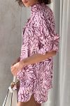 Printed-Puff-Sleeve-Shirt-Drawstring-Shorts-Suits-6