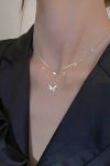 PureSilverDoubleLayerButterflyNecklace9