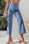 Single-breasted-High-Waist-Cropped-Jeans-4