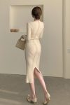 Solid-Color-Back-Split-Knitted-Midi-Dress-1