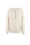 Solid-Color-Button-Up-Casual-Sweater-Beige