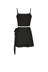 Solid-Color-Cami-Tops-Strappy-Ruched-Skirt-Suits-4