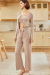 Solid-Color-Cardigan-Long-Pants-Loungewear-Three-piece-Outfit-7