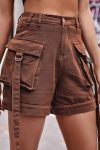 Solid-Color-Cargo-Denim-Shorts-4