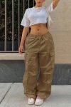 Solid-Color-High-Waist-Cargo-Pants-1