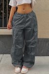 Solid-Color-High-Waist-Cargo-Pants-1