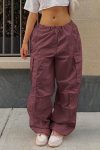 Solid-Color-High-Waist-Cargo-Pants-1