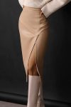 Solid-Color-High-Waist-Split-Leather-Skirt-4