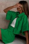 Solid-Color-Shirt-Crop-Top-High-Waist-Skirt-Suits-4