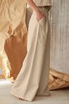 Solid-Color-Single-breasted-Wide-Leg-Long-Pants-1