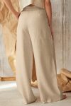 Solid-Color-Single-breasted-Wide-Leg-Long-Pants-1