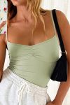 Solid-Color-Sleeveless-Ruched-Bodysuit-1