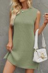 Solid-Color-Tie-up-Side-Slit-Knit-Tank-Dress-1