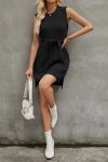 Solid-Color-Tie-up-Side-Slit-Knit-Tank-Dress-1