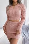 Solid-Color-Twist-knitted-Two-Piece-Skirt-Set-4