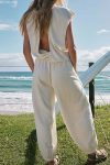 Solid-Sleeveless-Drawstring-High-Waist-Jumpsuits-2