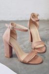 SolidAnkleStrapHighHeelSandals10