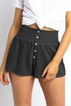 SolidButtonHighWaistShorts1