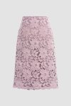 SolidColorFlowerLaceSkirt1