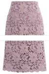 SolidColorFlowerLaceSkirt1